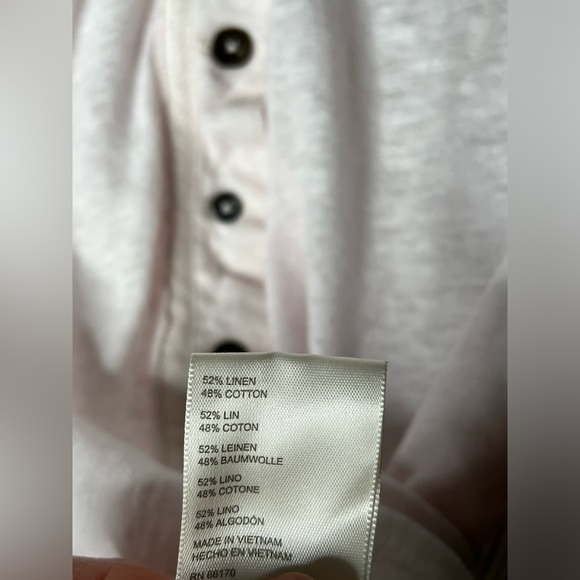 We The Free Linen Blend Legacy Henley in White Size Small - Picture 5 of 6